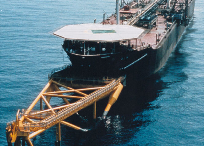 SALS Mooring System SBM develops the SALS yoke (Single Anchor Leg Storage) to eliminate the need for dynamic risers required for the typical CALM system, and to maximize production uptime through a permanent mooring on the site of the FPSO. SBM Offshore